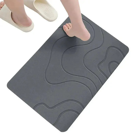 Le Tapis de Bain AquaSafe™ – Confort Minéral & Séchage Instantané Diatoma Home