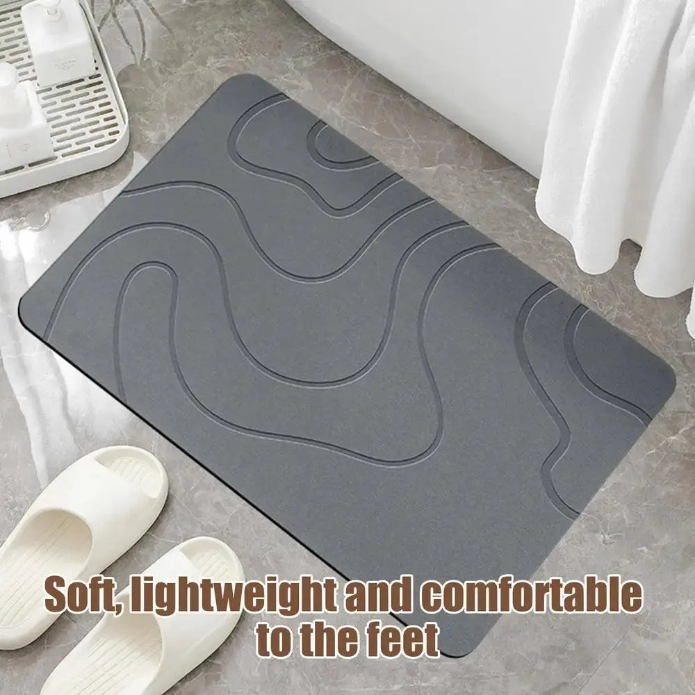 Le Tapis de Bain AquaSafe™ – Confort Minéral & Séchage Instantané Diatoma Home