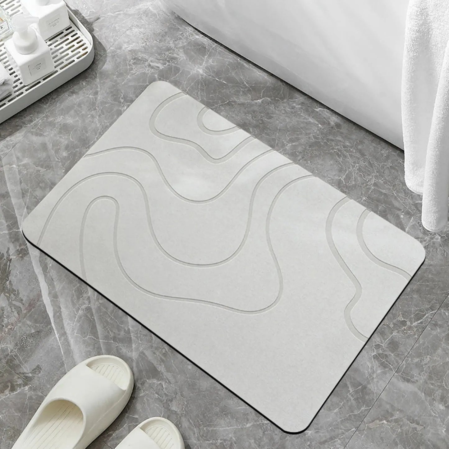 Le Tapis de Bain AquaSafe™ – Confort Minéral & Séchage Instantané Diatoma Home
