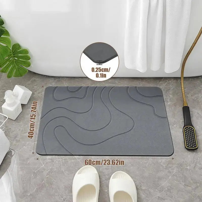 Le Tapis de Bain AquaSafe™ – Confort Minéral & Séchage Instantané Diatoma Home