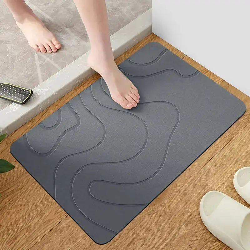Le Tapis de Bain AquaSafe™ – Confort Minéral & Séchage Instantané Diatoma Home