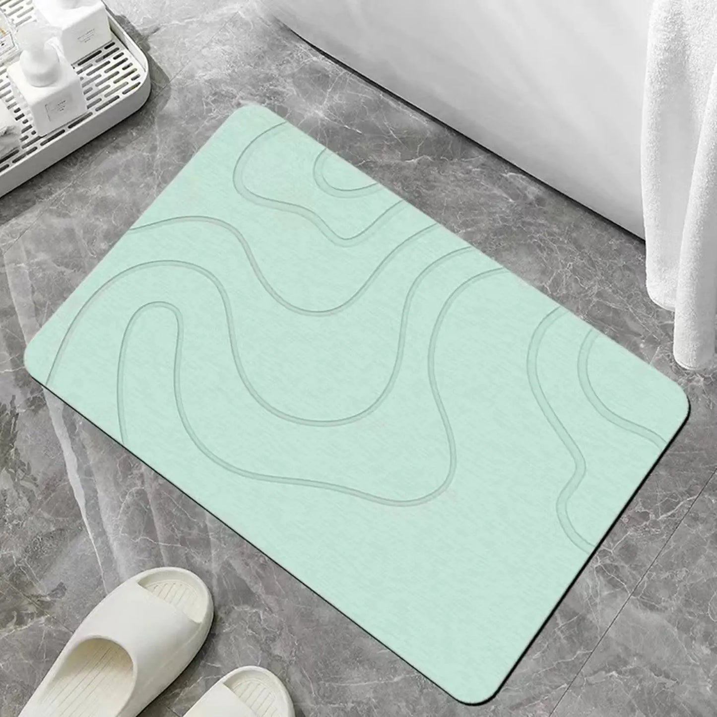 Le Tapis de Bain AquaSafe™ – Confort Minéral & Séchage Instantané Diatoma Home