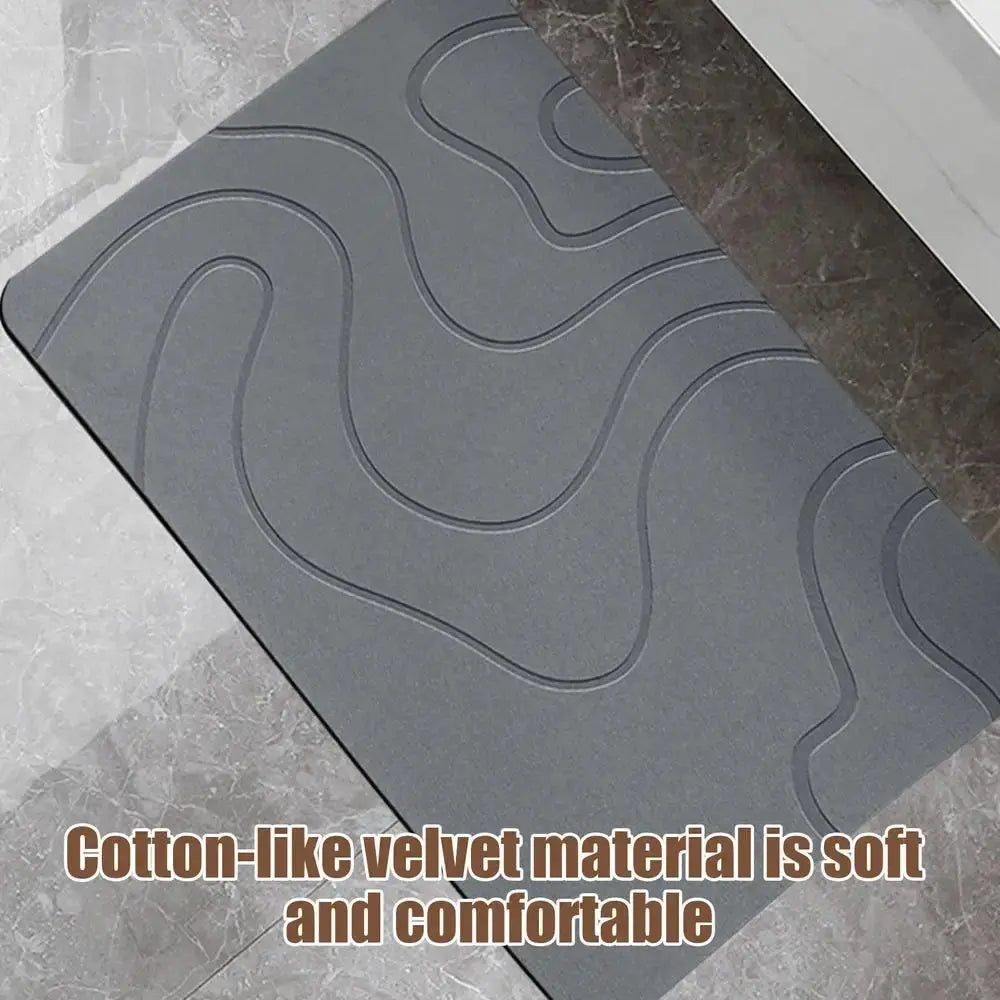 Le Tapis de Bain AquaSafe™ – Confort Minéral & Séchage Instantané Diatoma Home