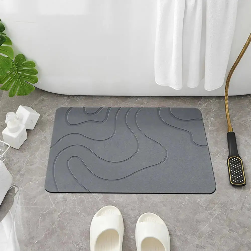 Le Tapis de Bain AquaSafe™ – Confort Minéral & Séchage Instantané Diatoma Home