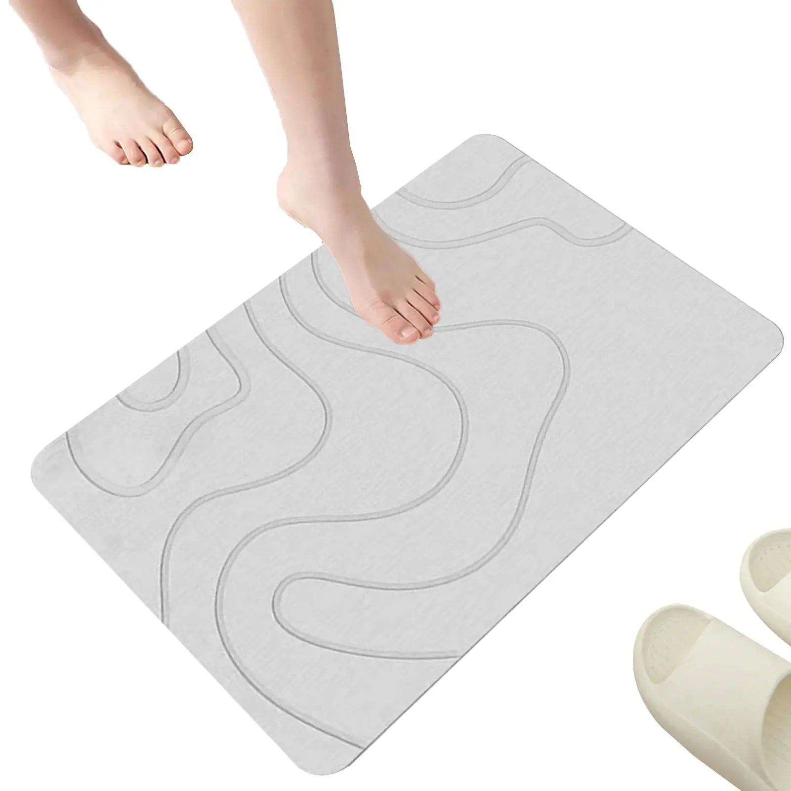 Le Tapis de Bain AquaSafe™ – Confort Minéral & Séchage Instantané Diatoma Home