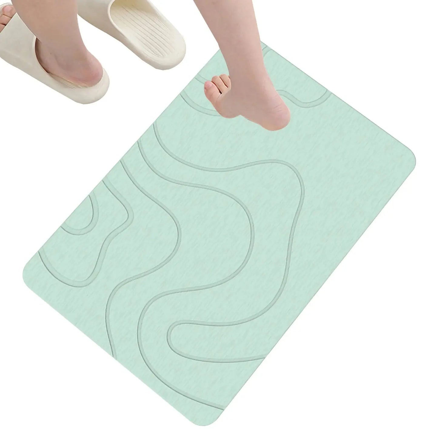 Le Tapis de Bain AquaSafe™ – Confort Minéral & Séchage Instantané Diatoma Home